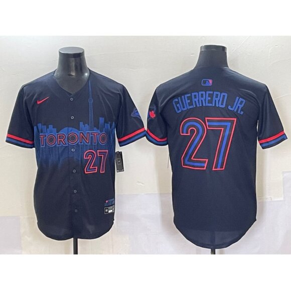 Mens Youths Kids Womens Vladimir Guerrero Jr Stitched Jersey Black